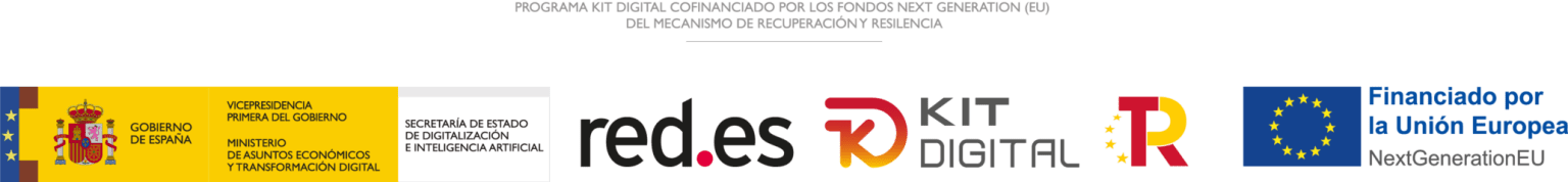 Logotips Kit Digital, Red.es, Govern d'Espanya i NextGenerationEU